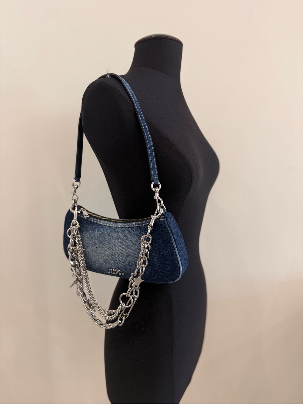 NWT Marc Jacobs denim the star charm shoulder bag - denim